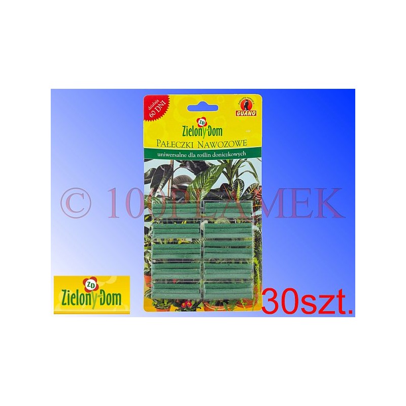 Pałeczki nawozowe dla roślin doniczkowych - 30 sztuk - ZIELONY DOM