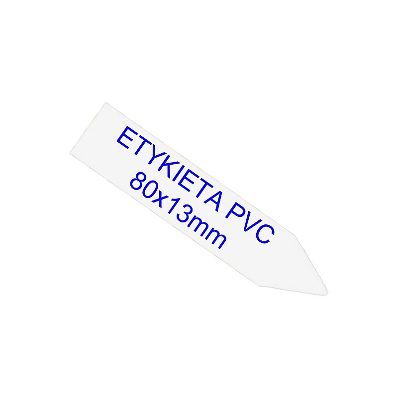 Etykiety wtykane PVC do oznaczania roślin - 80x13mm - białe