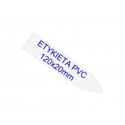 Etykiety wtykane PVC do oznaczania roślin - 120x20mm - białe